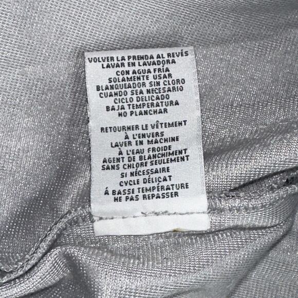 Lark Lane Silver Animal Print Zip Jacket Size 12 Metallic Textured Blazer - Picture 7 of 10